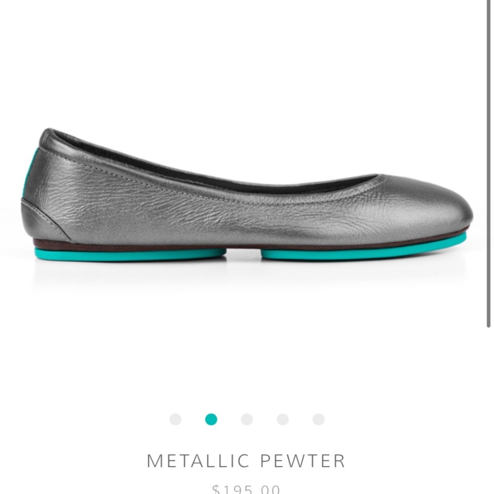 Tieks Metallic Pewter Flats